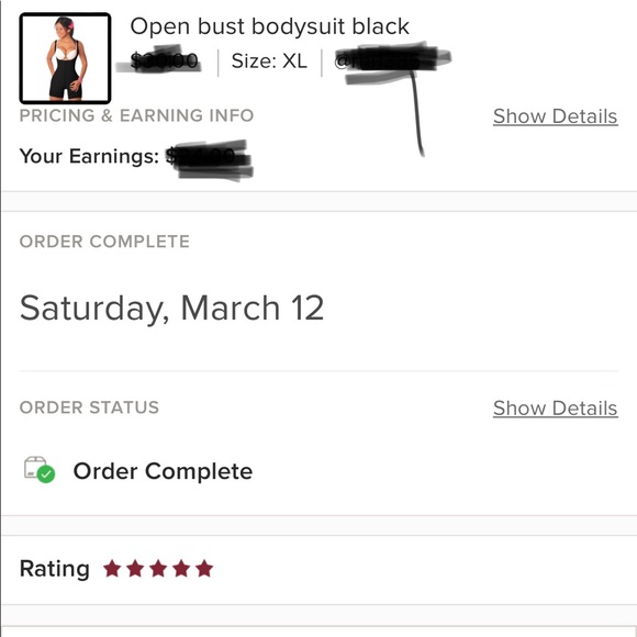 Open bust bodysuit black - Picture 12 of 12